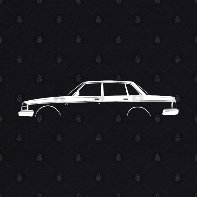 Volvo 240 Silhouette by Car-Silhouettes